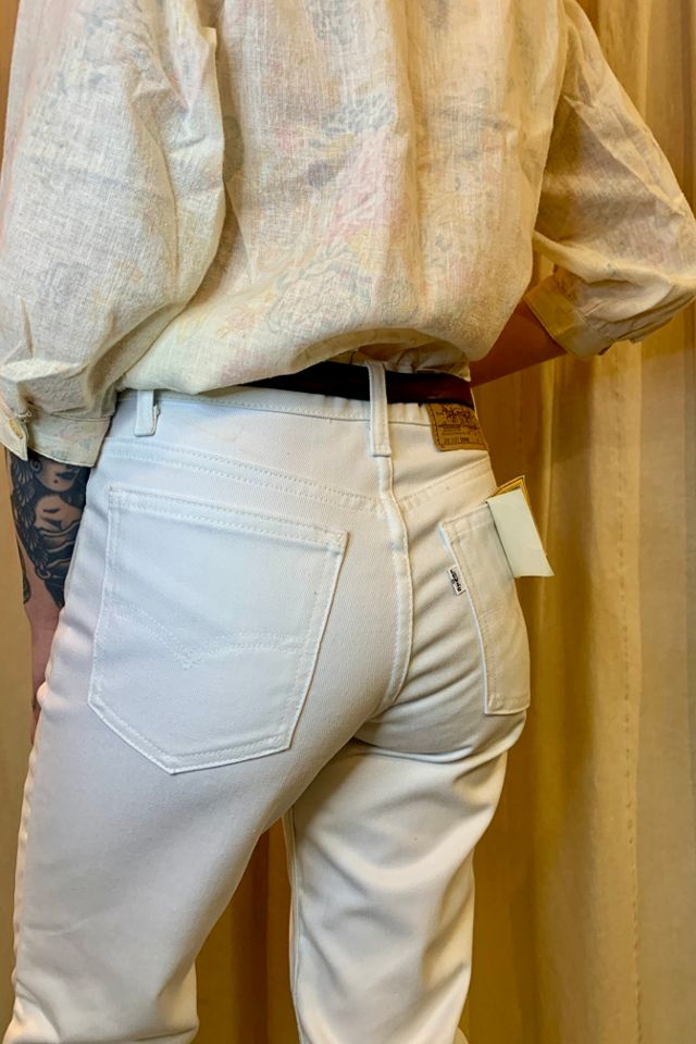 Vintage Levi’s Deadstock White Denim Student Fit Jeans Selected by Nomad Vintage #2