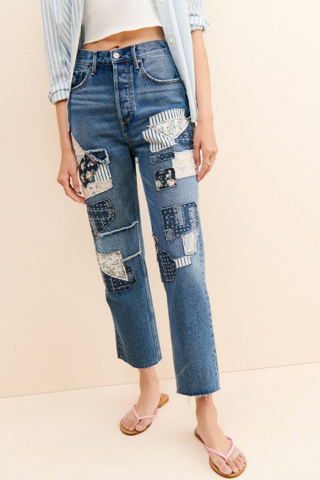 Patchwork Jeans DIY- Free People Hack for way less! - Double Arrow