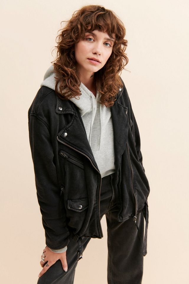 Rebel Knit Oversized Moto Jacket #2