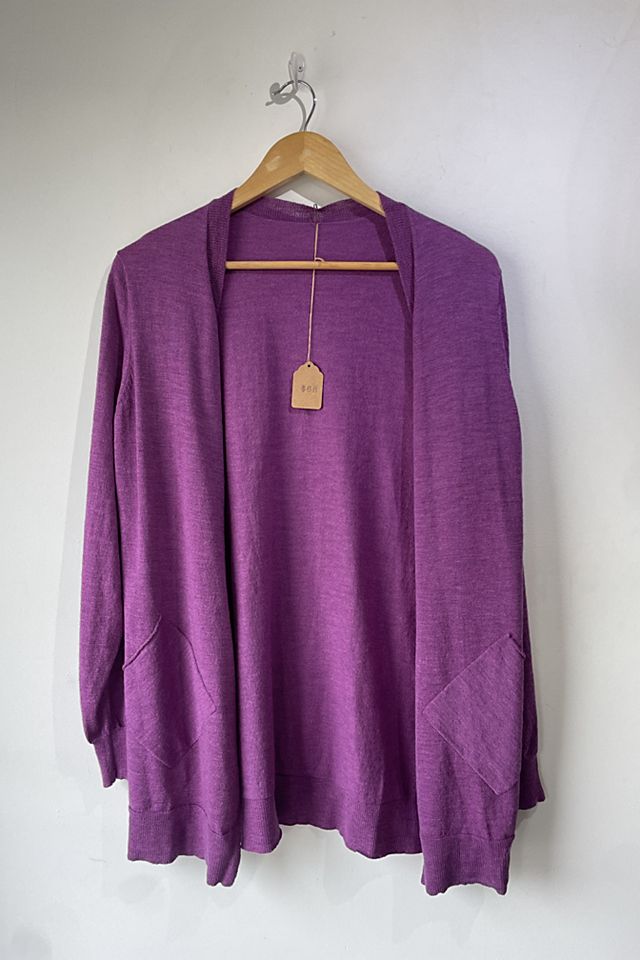 Eileen Fisher Purple Wool Cardigan Selected by The Curatorial Dept ...