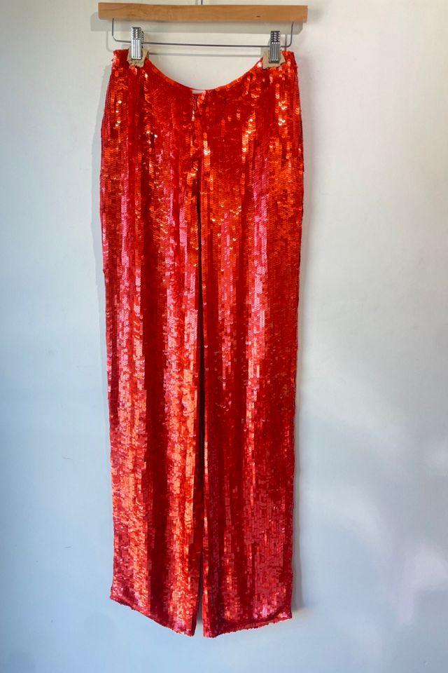 Vintage Regina Rubens Orange Sequin Pants Selected by The Curatorial Dept. #1