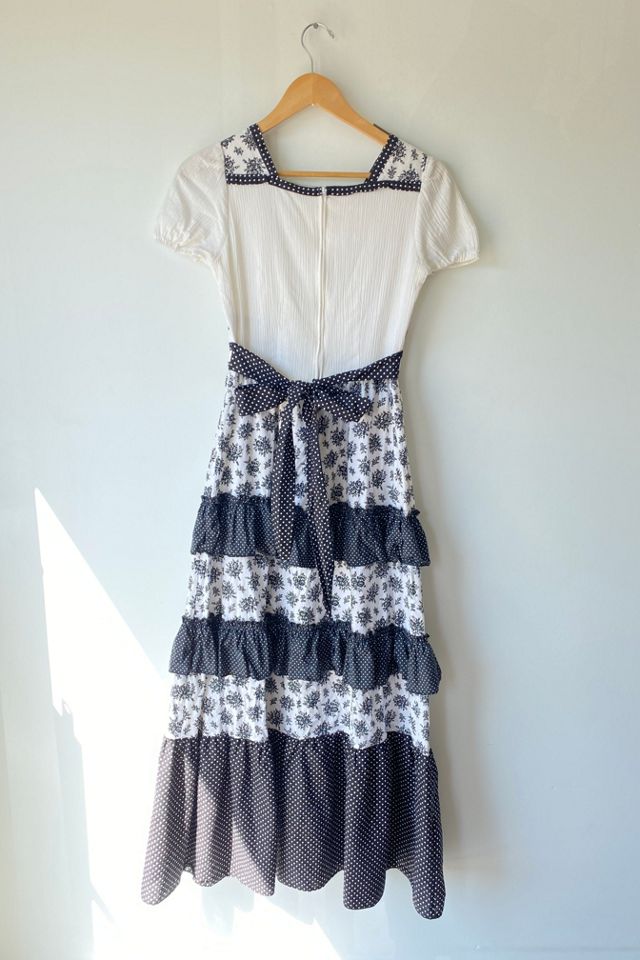 Vintage Black and White Prairie Dress Selected by The Curatorial Dept. #1