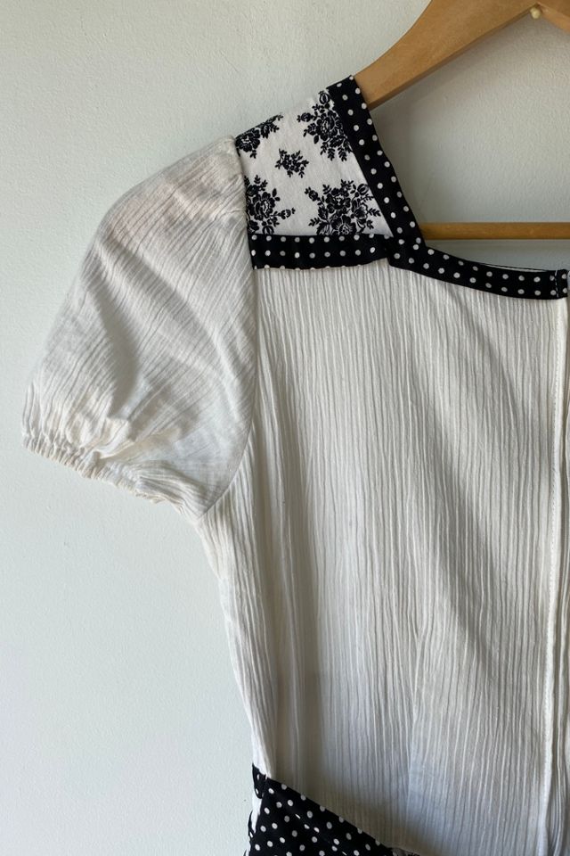 Vintage Black and White Prairie Dress Selected by The Curatorial Dept. #2