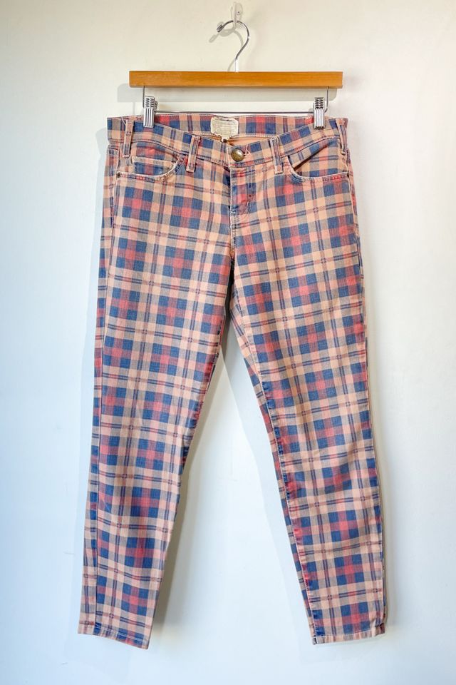 Free people sale plaid skinny pants