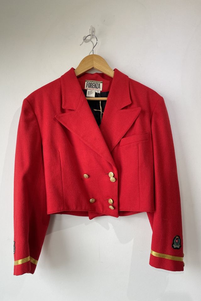 Red hot sale cropped coat