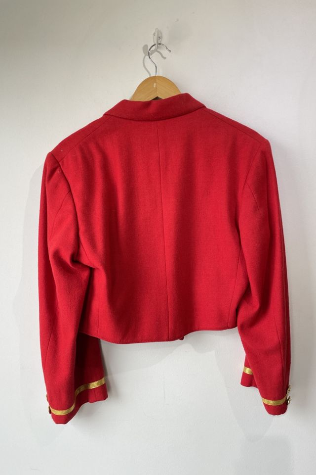 Vintage Forenza Red Cropped Suit Jacket Selected by The Curatorial Dept. #1