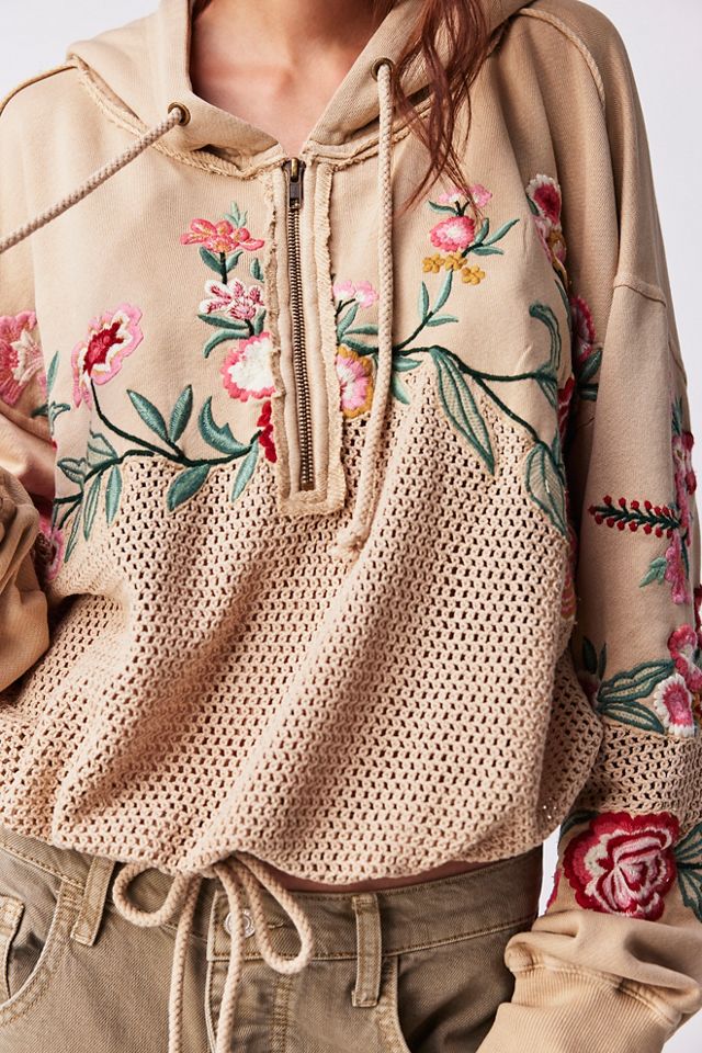 Free people hotsell floral sweatshirt