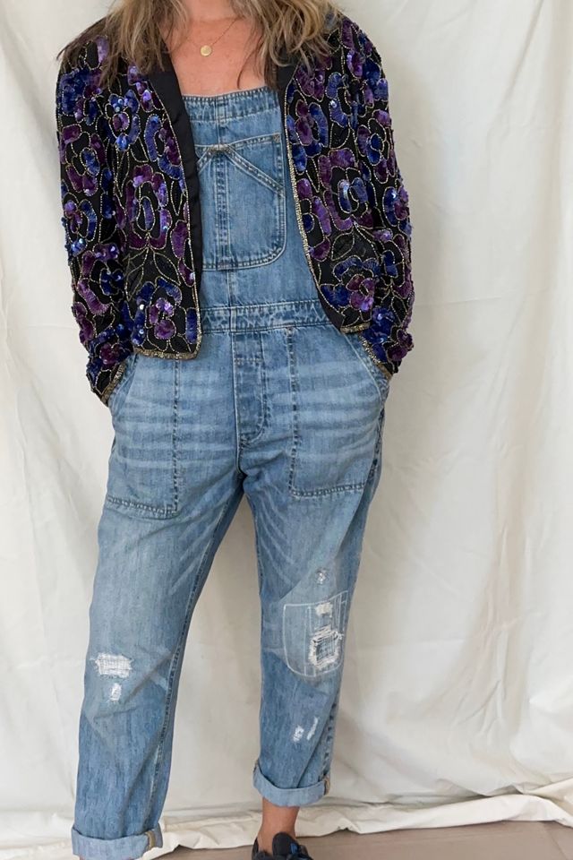 Vintage Purple, Gold and Black Beaded Jacket Selected by KA.TL.AK #1