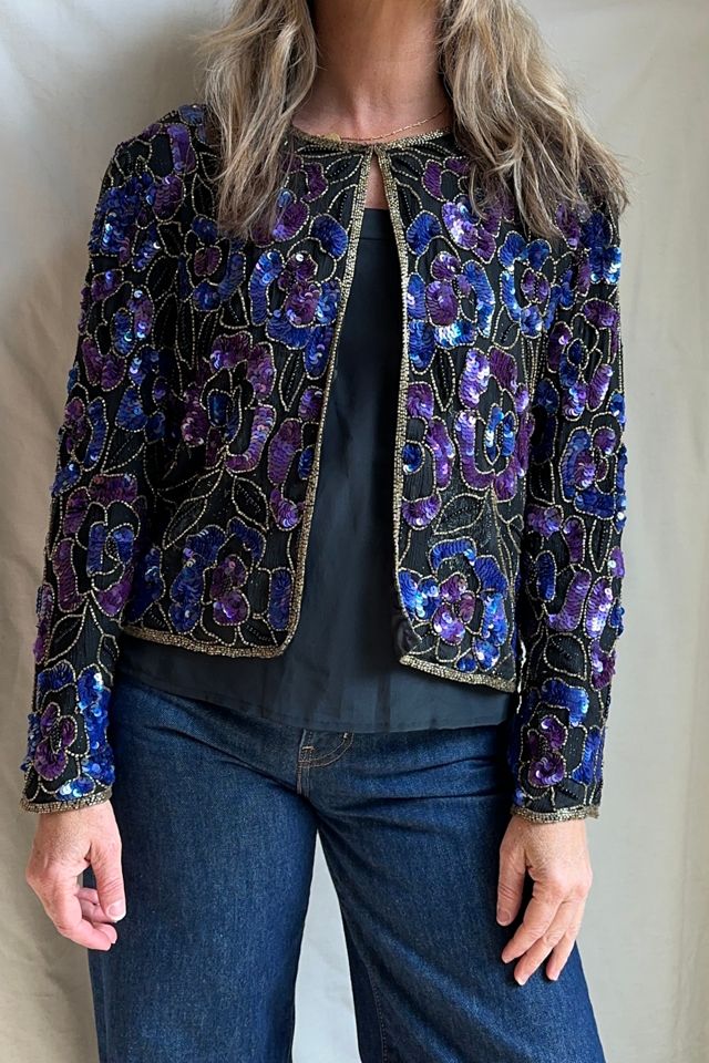 Vintage hot sale beaded jacket