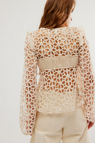 Женский топ For Love & Lemons Brooke Top, цвет: Белый — фото 2