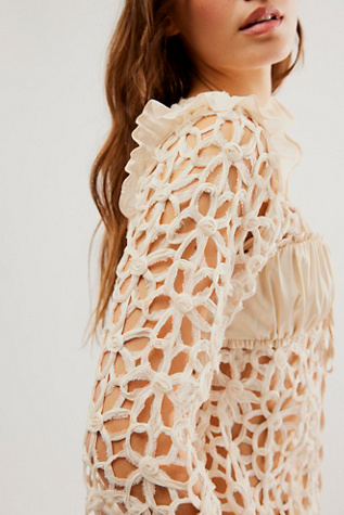 Женский топ For Love & Lemons Brooke Top, цвет: Белый — фото 3
