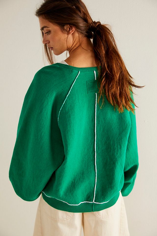 FREE PEOPLE We The Free - Austin Pullover in Blue Metal
