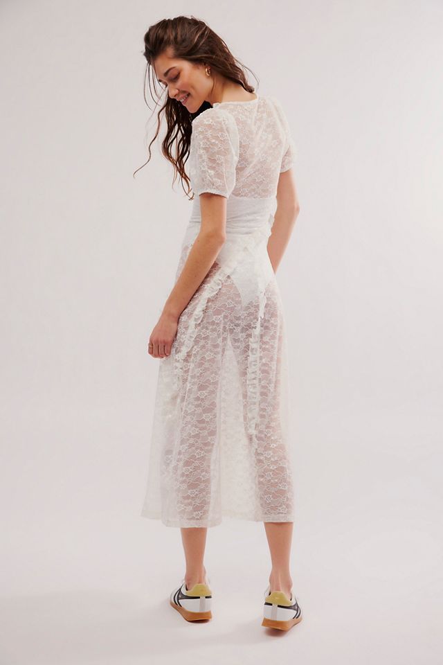 Damson Madder Flower Lace Midi Dress #1