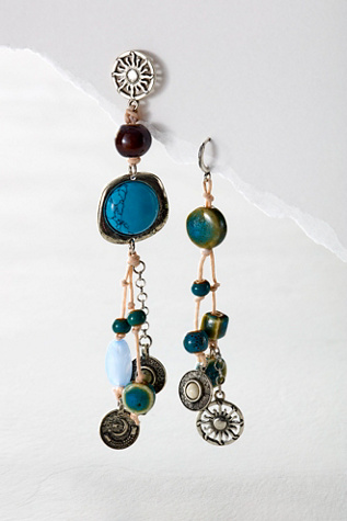 All Seasons Dangles at Free People in Turquoise Silver Fox