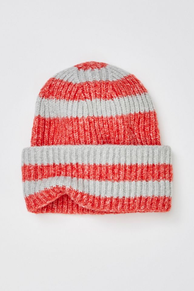 HARBOR BEANIE - Red and Navy Marl – Air + Speed