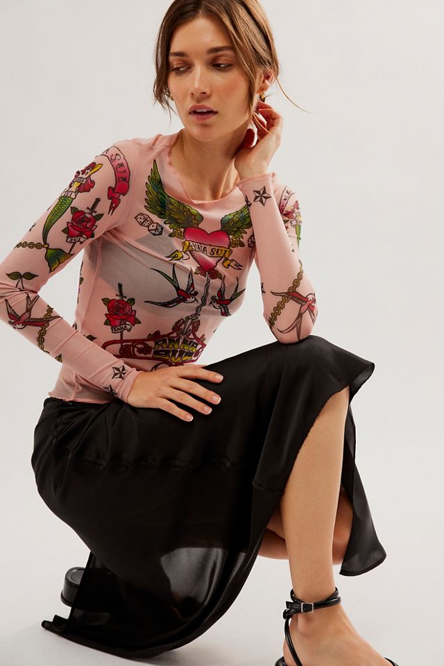 Anna Sui Tattoo Mesh Top #3