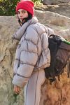 In A Bubble Puffer Jacket