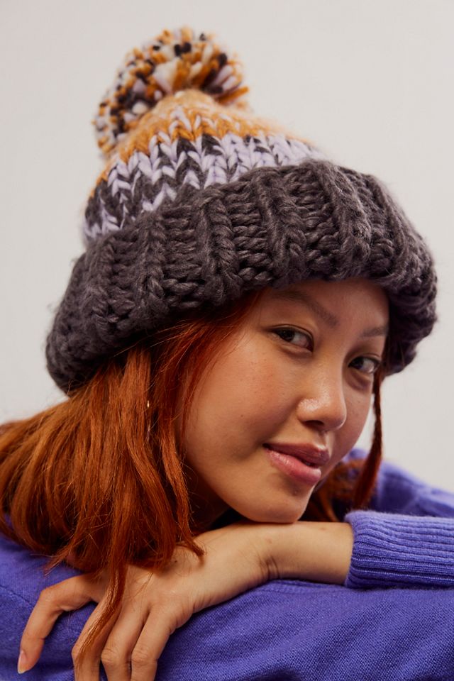 Bonnet en maille à rayures Tide #1