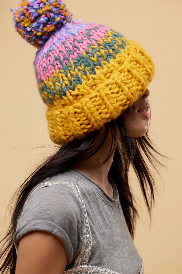 Tide Stripe Knit Pom Beanie | Free People