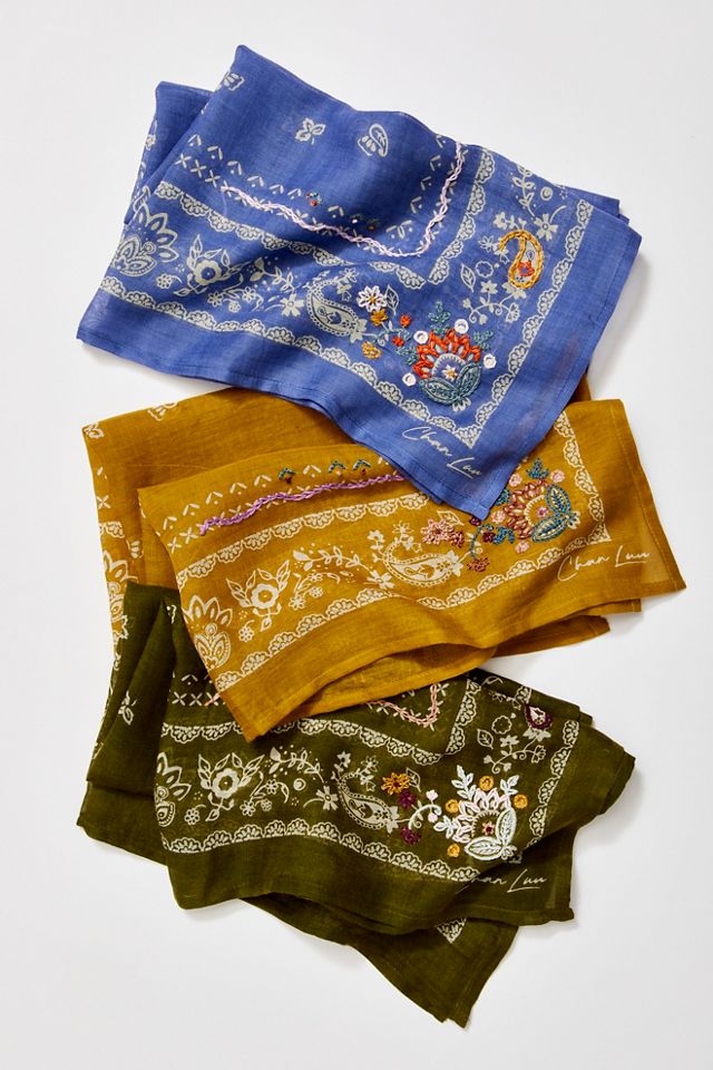 Homespun Embroidered Bandana
