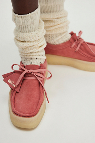 Clarks Wallabee Cup Moccasins at Free People in Vintage Pink Suede, Size: US 9