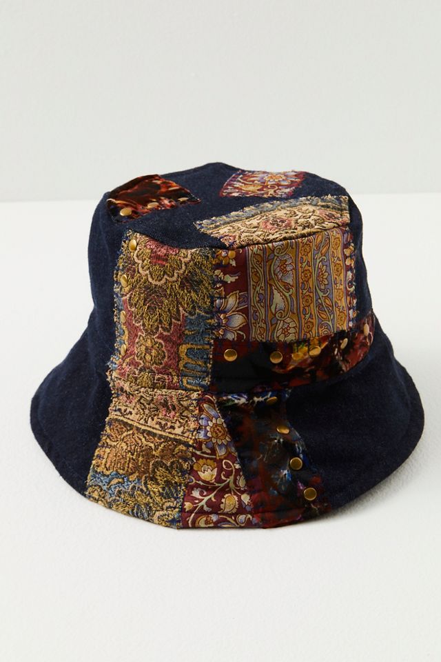 Patchwork Bucket Hat - Multi-color