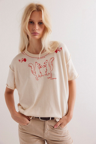 We The Free Horsin' Around Tee at Free People in Squirrels, Size: Large