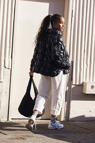 Scrunchy Glossy Pippa Packable Puffer Jacket by FP Movement at Free People in Black, Size: Medium