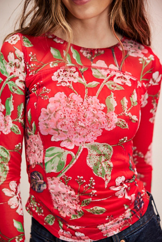 Betty's Garden Top by Free People in Pink, Size: XS