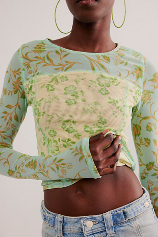 Betty's Garden Top at Free People in Mint Combo, Size: XS