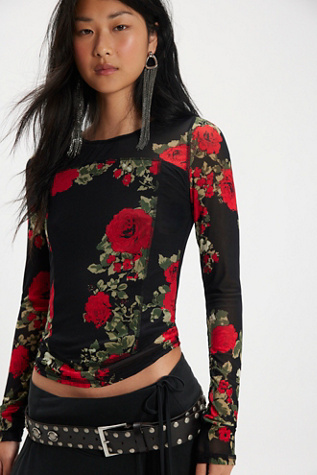 Betty's Garden Top by Free People in Blue, Size: M
