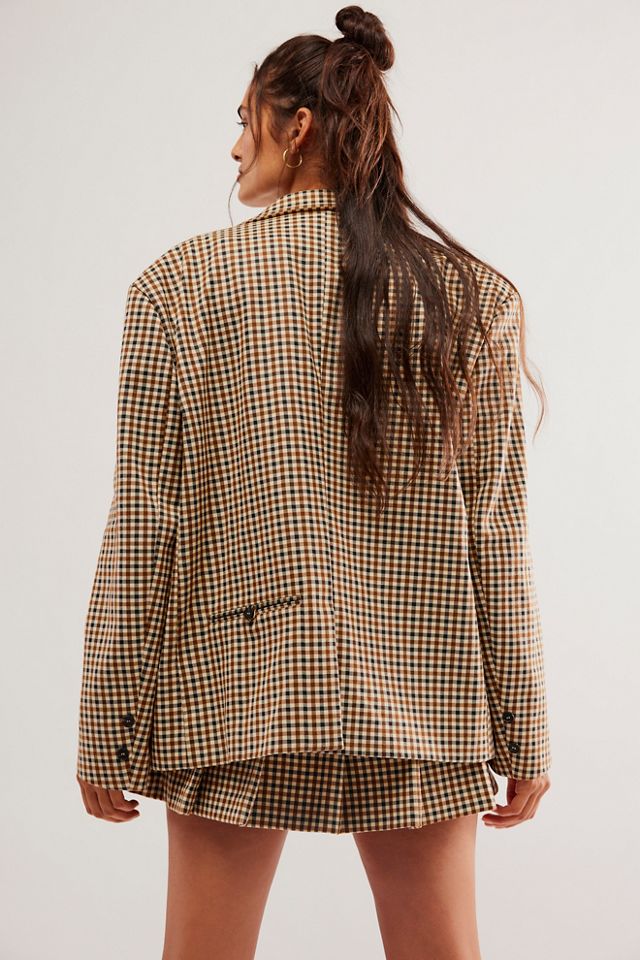 MOON RIVER Plaid Pleated Skirt Suit Set #1