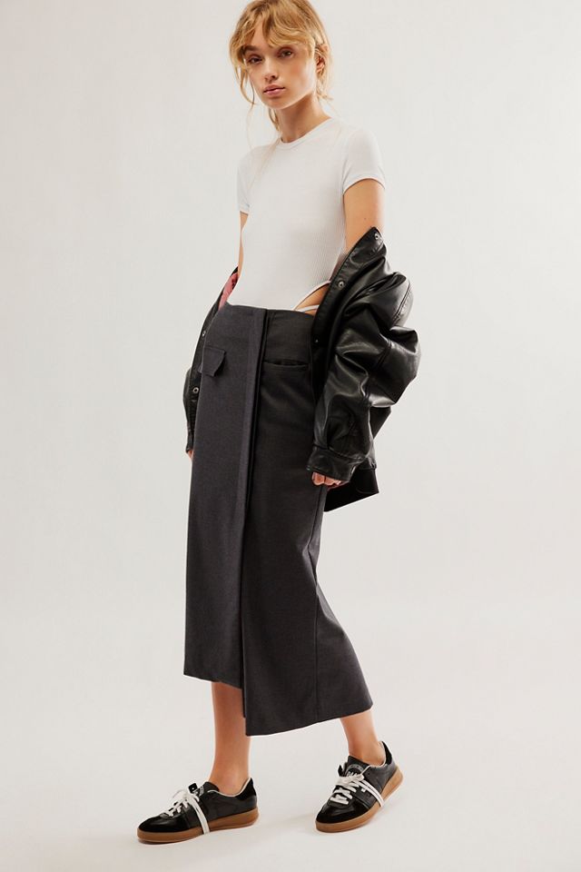 MOON RIVER Menswear Wrap Skirt | Free People