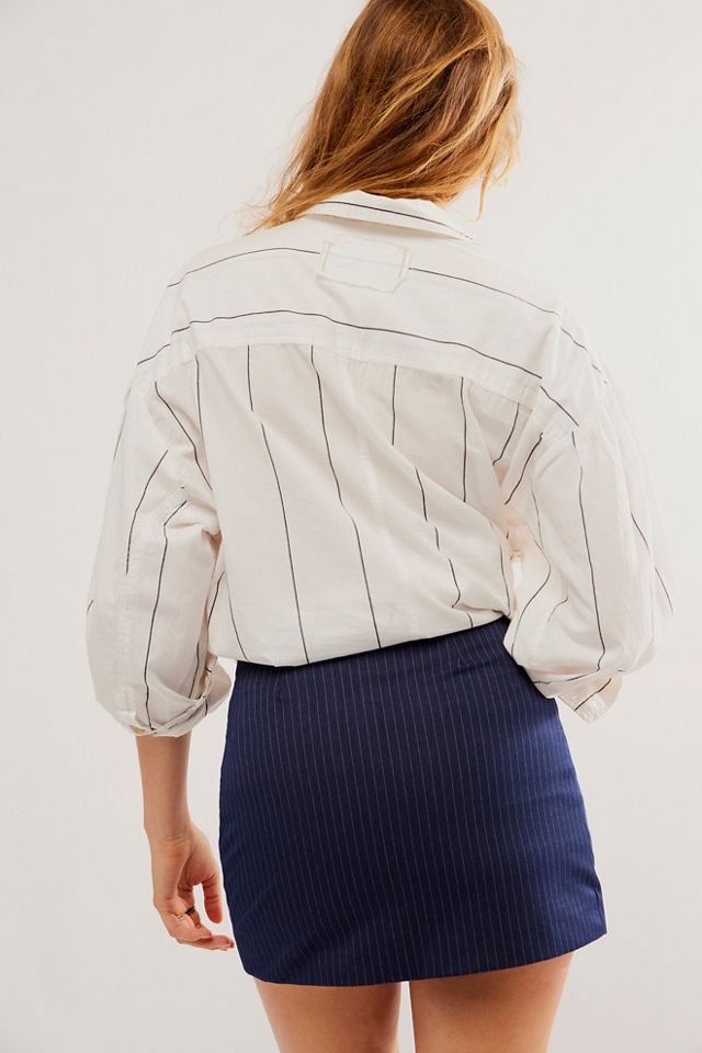 THRILLS Rory Pinstripe Mini Skirt #1