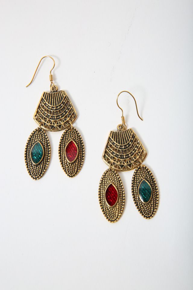 Red and gold costume on sale jewelry