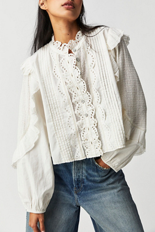 We The Free Mar Ruffle Blouse