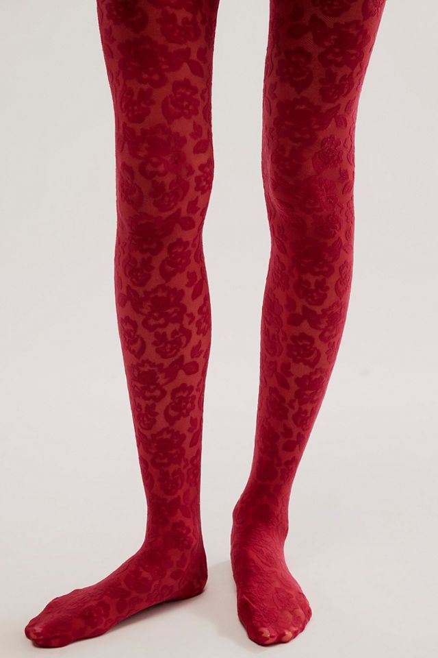 1pair Floral Lace Tights