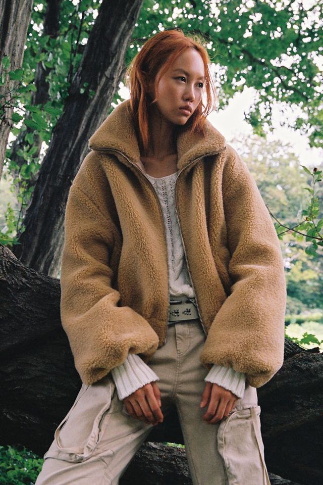 Wool teddy coat