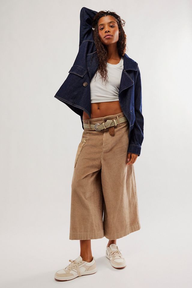 Nigel Preston Cropped Farmer Cord Pants