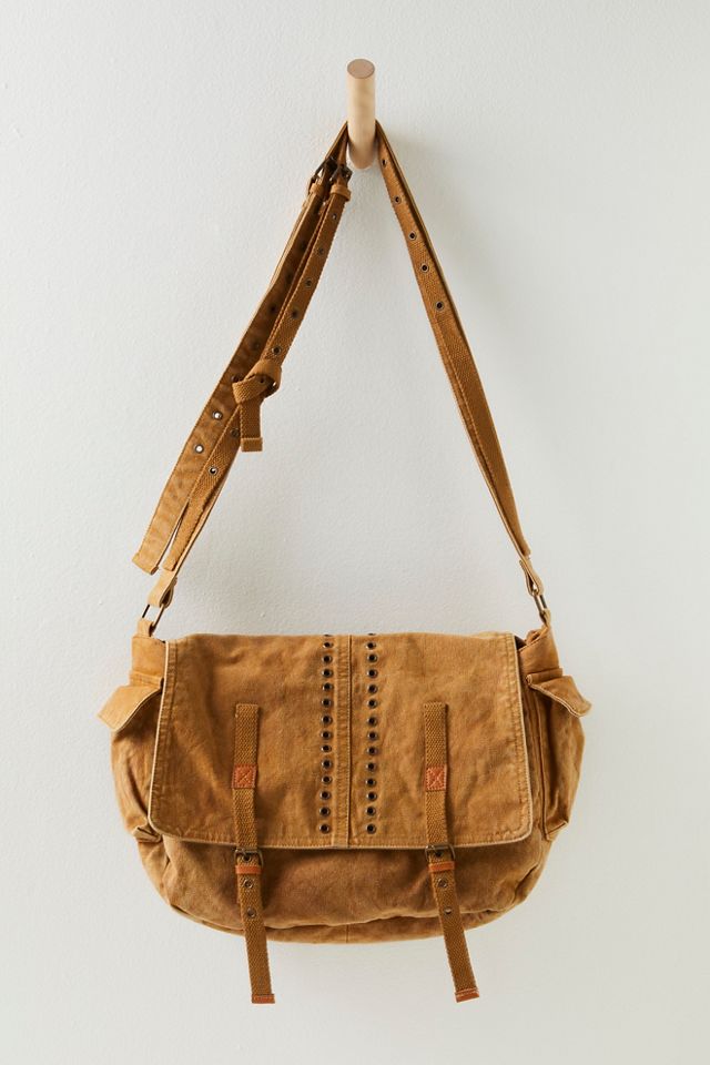 Zevon Distressed Messenger Bag #1