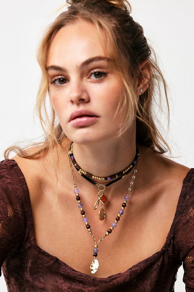 Free people layered on sale necklace