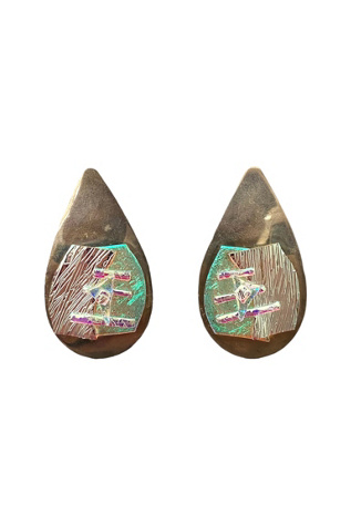 1980s Vintage Sterling Silver Art-To-Wear Tear Drop Earrings Selected by BusyLady Baca & The Goods