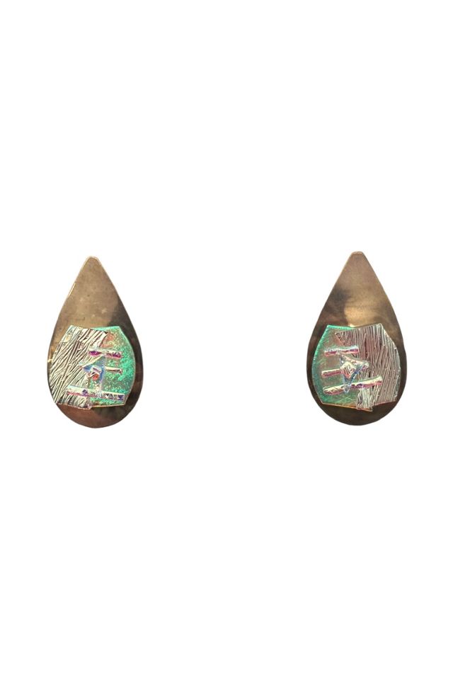 1980s Vintage Sterling Silver Art-To-Wear Tear Drop Earrings Selected by BusyLady Baca & The Goods #3