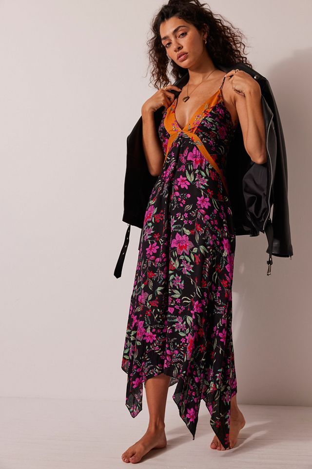 There She Goes Printed Maxi Slip