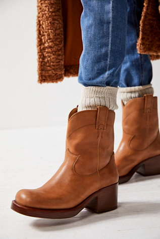 Sleepy Cowboy Ankle Boots by Jeffrey Campbell at Free People in Natural, Size: US 8