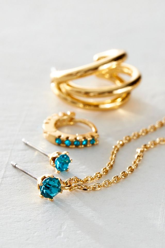 14k Gold Plated Dripping Earring Set #1