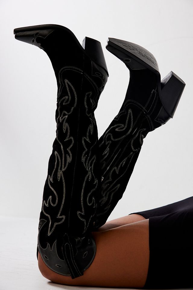 Thigh high cowboy on sale boots