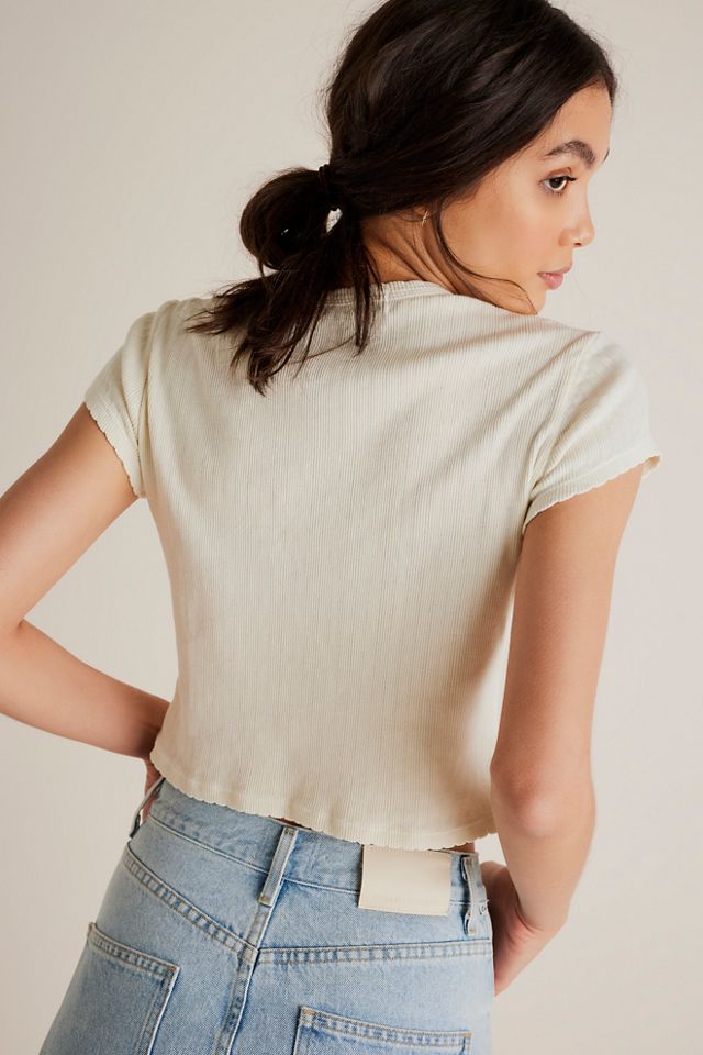 Daydreamer Butterfly Pointelle Tee #1