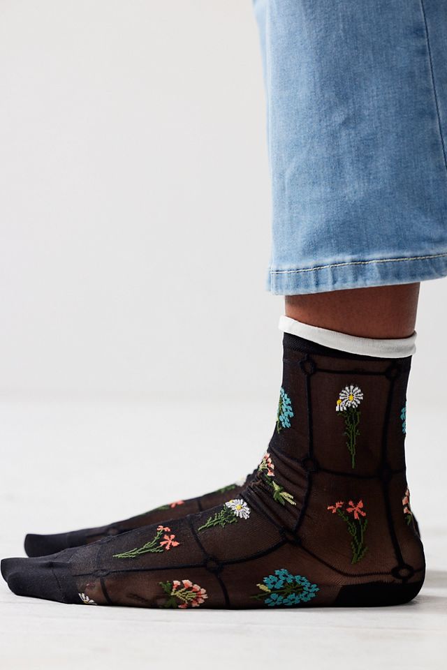 Chaussettes mi-mollet transparentes Horticulture #1