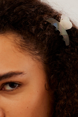 Mini Fine Hair Claw by Medusa's Heirlooms at Free People in Pearl White